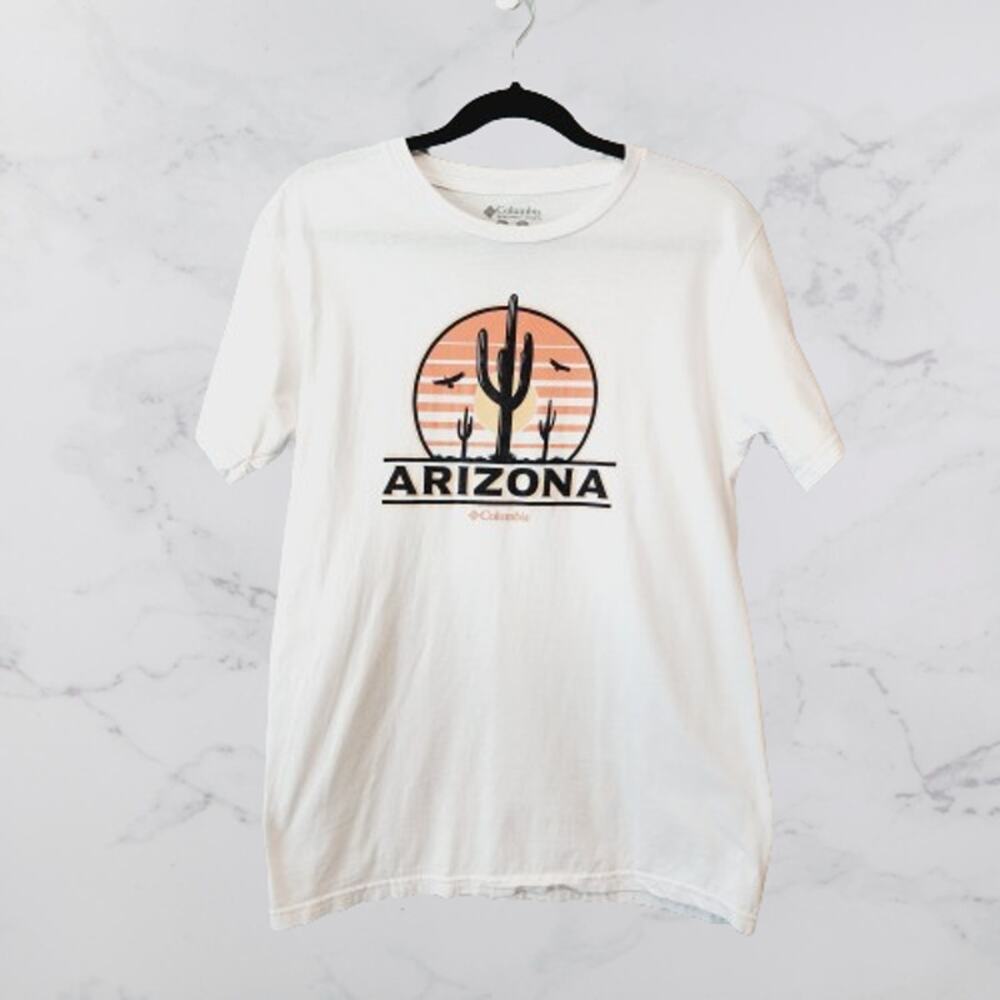 Columbia Arizona T-Shirt White Men Medium Short Sleeve